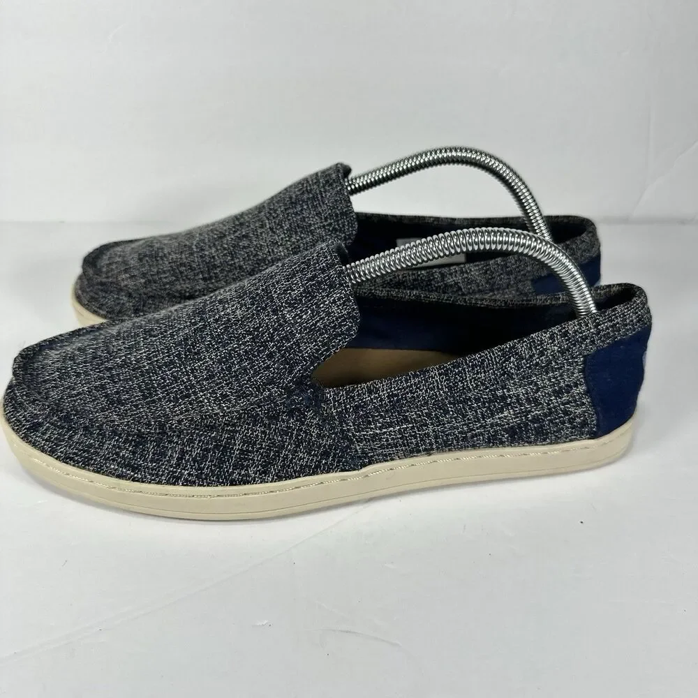 TOMS Men’s Paseo Slip-On Loafers - Navy Blue Heather Tweed - Size 9